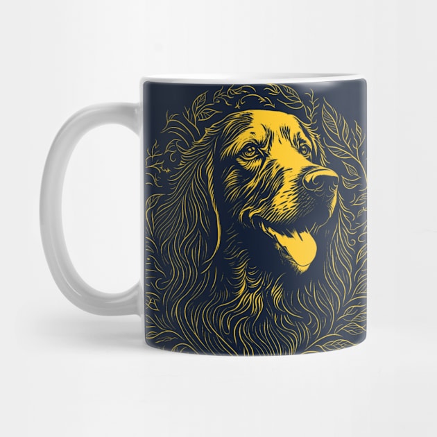 Golden Retriever Monochrome by Deniz Digital Ink